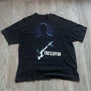 Unique Vintage Black Eric Clapton Graphic Tee